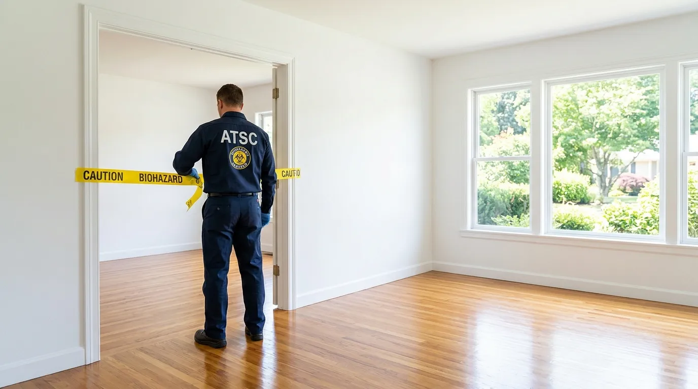 Certified biohazard cleanup crew performing Crime Scene Cleanup in Belvedere Park